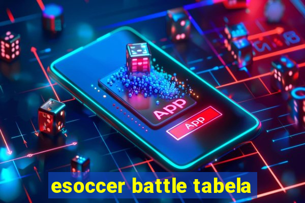 esoccer battle tabela